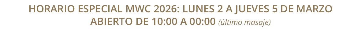 Horario especial de Thai Zen durante el Mobile World Congress 2026